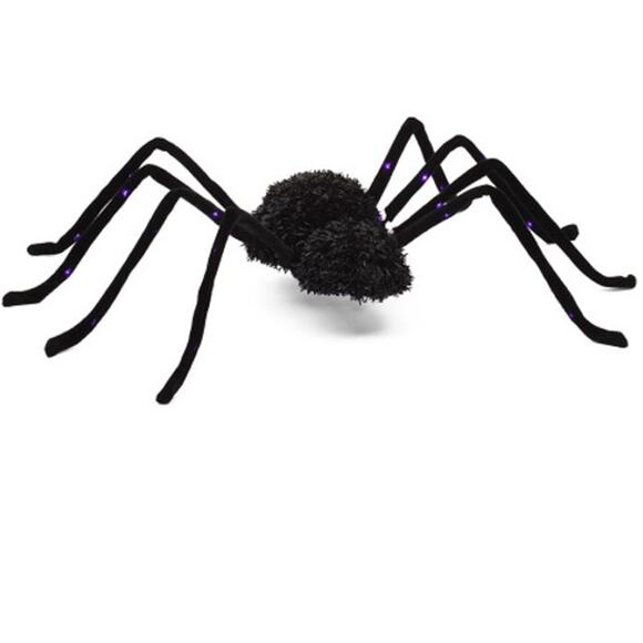 Halloween Black LED Spider 21in Large Haunted House Prop Creepy Lawn Decor New - Picture 1 of 7